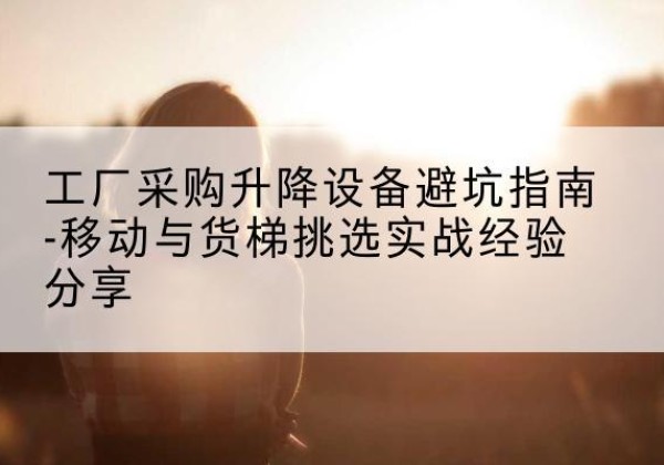 铜官移动式升降机怎么选-工厂采购升降设备避坑指南-移动与货梯挑选实战经验分享